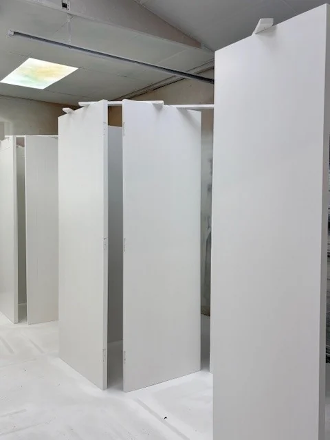 Doors in the GDPD spray booth