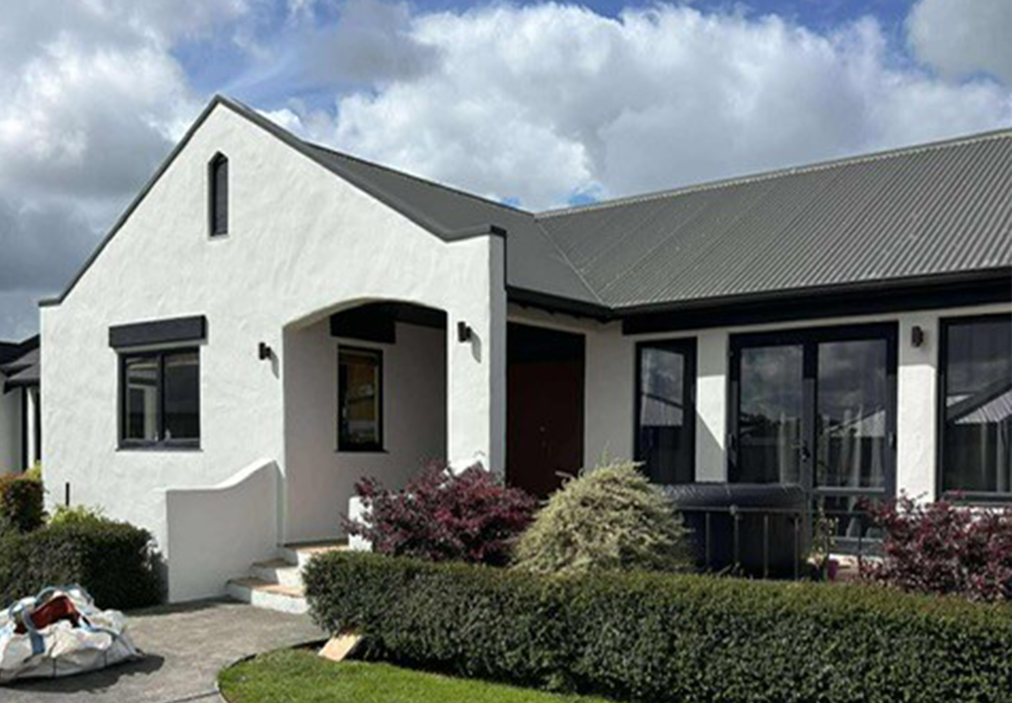 House front after painting - white